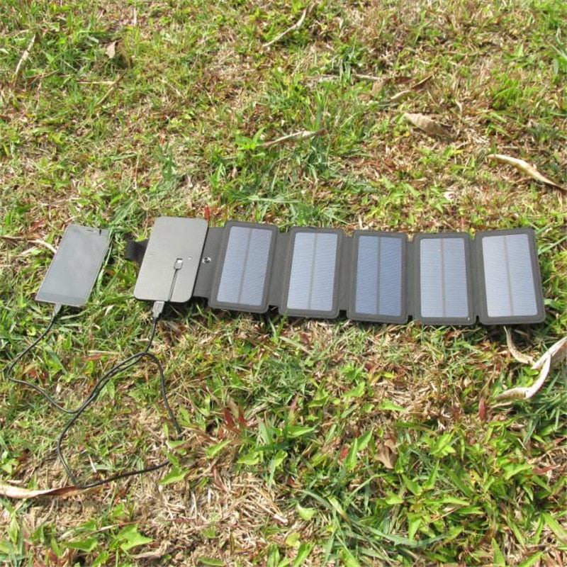 Sun Folding 10W Solar Cells Charger 5V 2.1A USB Output Devices Portable Solar Panels for Smartphones