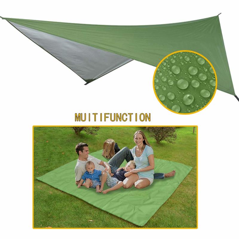 Camping Hammock Mosquito Net and Hammock Canopy Portable Nylon Hammock Rain Fly Tree Straps for Hiking Camping Survival Travel