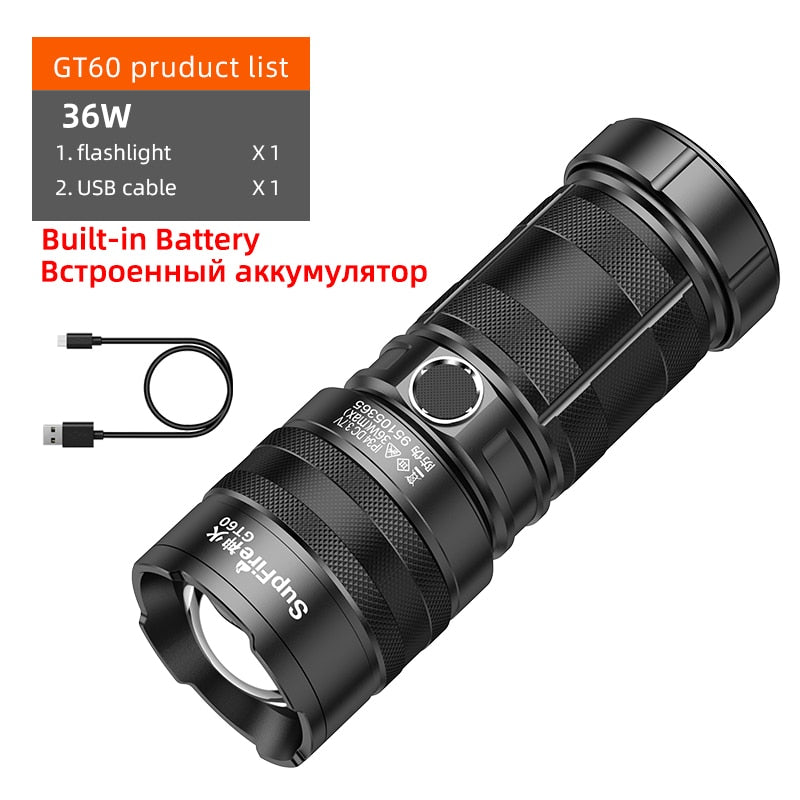 36W Ultra Bright Led Flashlight