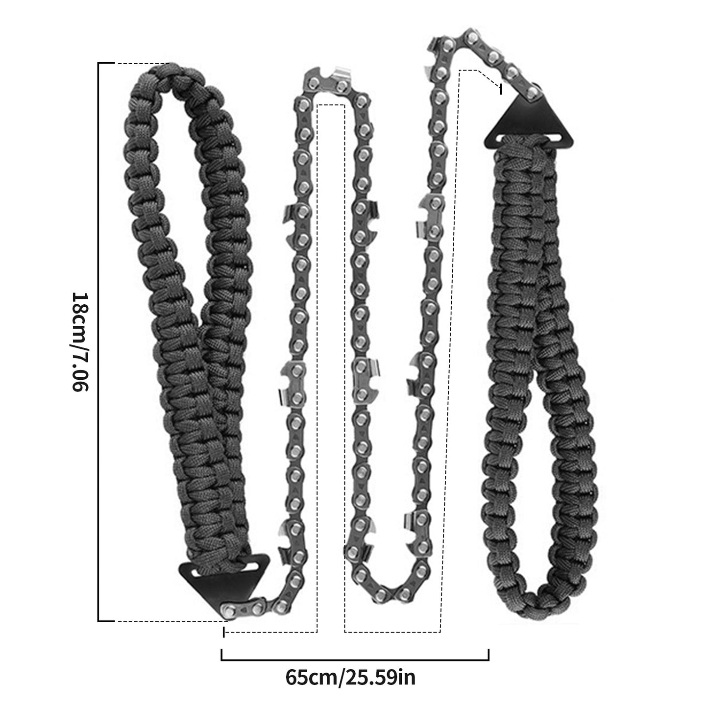 Pocket Chainsaw With Paracord Handle